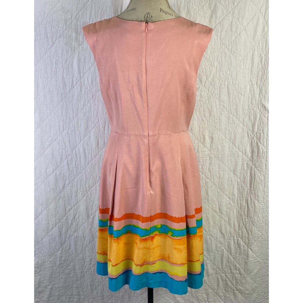 Anthropologie Painterly Pink Sleeveless Dress By Tracy Reese - Picture 5 of 11